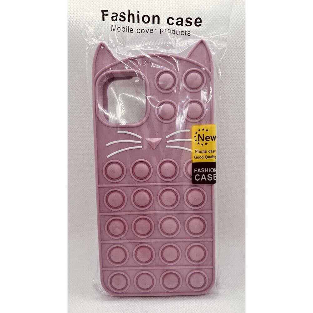 Pop It Phone Case for iPhone 11 Pro Max XS Max Fidget Bubble Reliever Pink New